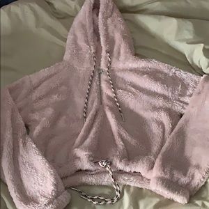 Cropped hoodie.